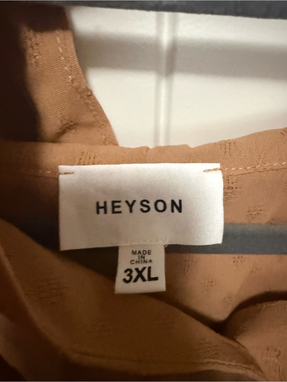 Heyson Drawstring Hem Hooded Button Pullover in Rust Brown - Picture 2 of 2